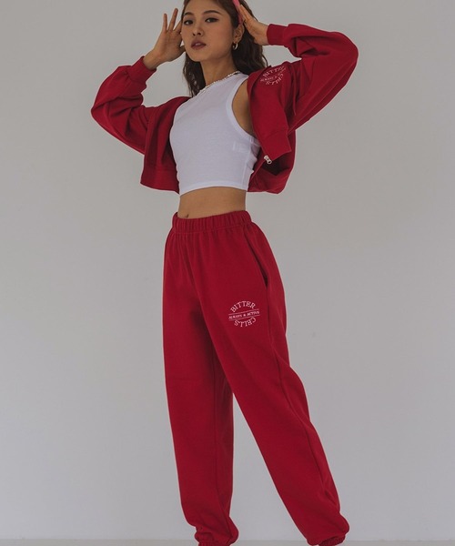BITTER CELLS（ビターセルズ）の「BITTER CELLS／W JOGGERパンツ 2163833（スウェットパンツ・レディース・ブラック/レッド・SMALL/MEDIUM）」の11枚目の写真
