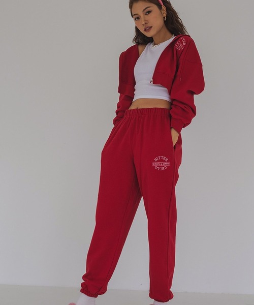 BITTER CELLS（ビターセルズ）の「BITTER CELLS／W JOGGERパンツ 2163833（スウェットパンツ・レディース・ブラック/レッド・SMALL/MEDIUM）」の12枚目の写真