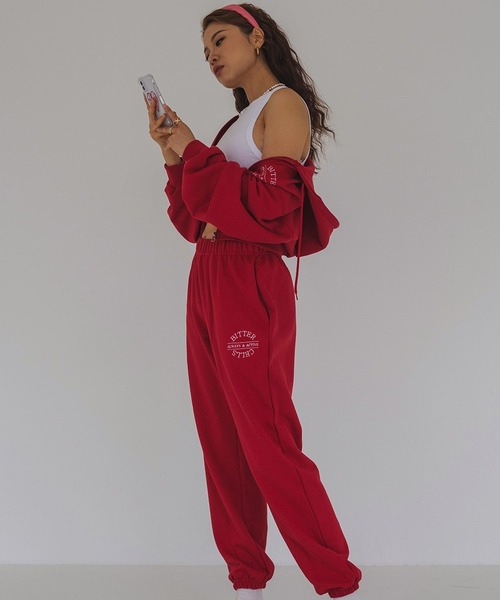BITTER CELLS（ビターセルズ）の「BITTER CELLS／W JOGGERパンツ 2163833（スウェットパンツ・レディース・ブラック/レッド・SMALL/MEDIUM）」の13枚目の写真