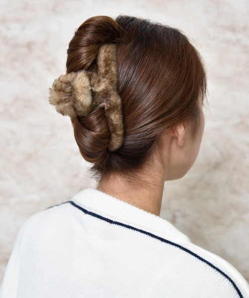 ファーボア/ヘアクリップ（バレッタ/ヘアクリップ）｜Flowering