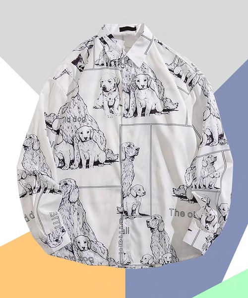 BENDER TOKYO（ベンダートウキョウ）の「【BENDER TOKYO】レトロ 総柄プリント レギュラーカラーシャツ 長袖 柄シャツ［薄手生地］（シャツ/ブラウス・メンズ・ピンク/ブラック系その他4/ホワイト系その他4/ナチュラル/ダークグレー/チェック/ホワイト×ブラウン/ミント/ネイビー×ホワイト/その他4/ブラック×パープル/ベージュ/その他3/アニマル/ブラック×ブルー/ブラウン/ブラック系その他3/ホワイト系その他5/ブラック/ホワイト×イエロー/グリーン/ホワイト系その他2/チャコールグレー/ゼブラ/アイボリー系3/ホワイト×ブラック/オフホワイト/ブラック系その他/アイボリー/ブラック×ベージュ/ホワイト×レッド/レッド/ブルー/ベージュ系その他/ブラック系その他2/アイボリー系2/ホワイト/ブラック系その他5/ライトブラック/その他2/ブラウン系その他/ブラック×レッド/その他1/ブラック系1/その他/ライトベージュ/ブラック系2/ブラック×ホワイト/ブラック×グレー/アイボリー系1/ホワイト系その他7/ライトブルー/ブラック系その他6/ブラック系その他7/ブラック系/ホワイト系その他6/アイボリー系/ライトオリーブ/マルチ/サックスブルー/ホワイト系その他/ホワイト×グレー/ホワイト系その他3/ブラック系3/ホワイト系/ホワイト系1/その他5/ブラック系4/ブラック系8/その他6/ブラック系6/ブラック系9/ブラック系7・XL/L/2XL/M/3XL/S）」の13枚目の写真