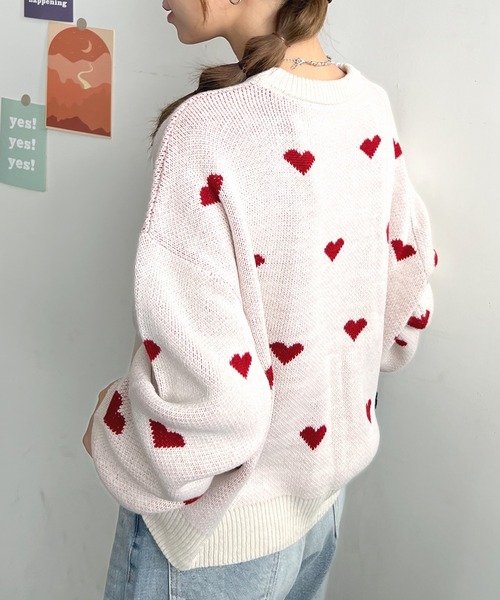 ニット➕GRANCYハートTのセット ニット➕GRANCYハートTのセット 複数カラー】ハート ニット