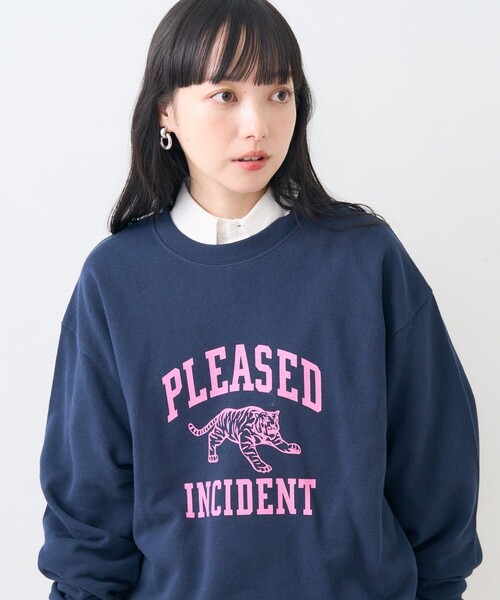 FREAK'S STORE（フリークスストア）の「トラ スウェット/ロゴスウェット（スウェット・レディース・ライトグレー/チャコールグレー/ネイビー・ﾌﾘ-）」の3枚目の写真