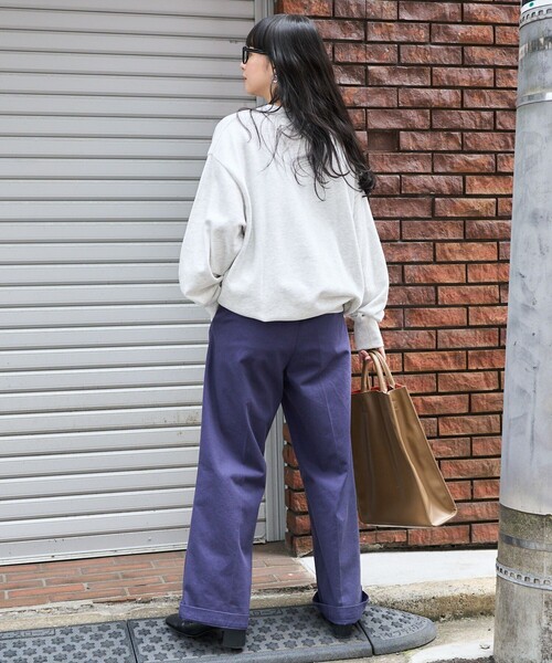 FREAK'S STORE（フリークスストア）の「トラ スウェット/ロゴスウェット（スウェット・レディース・ライトグレー/チャコールグレー/ネイビー・ﾌﾘ-）」の6枚目の写真