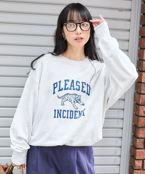 FREAK'S STORE（フリークスストア）の「トラ スウェット/ロゴスウェット（スウェット・レディース・ライトグレー/チャコールグレー/ネイビー・ﾌﾘ-）」の8枚目の写真