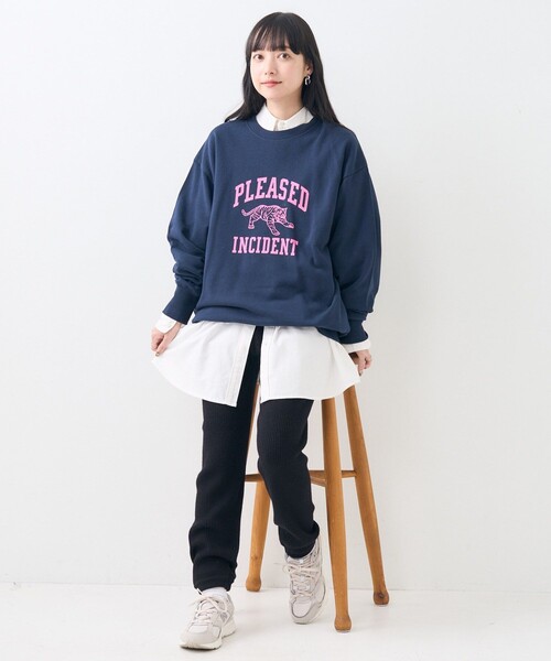 FREAK'S STORE（フリークスストア）の「トラ スウェット/ロゴスウェット（スウェット・レディース・ライトグレー/チャコールグレー/ネイビー・ﾌﾘ-）」の11枚目の写真