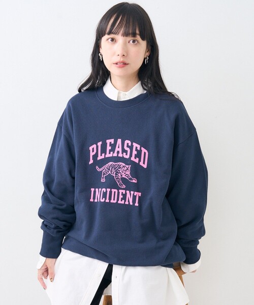 FREAK'S STORE（フリークスストア）の「トラ スウェット/ロゴスウェット（スウェット・レディース・ライトグレー/チャコールグレー/ネイビー・ﾌﾘ-）」の13枚目の写真