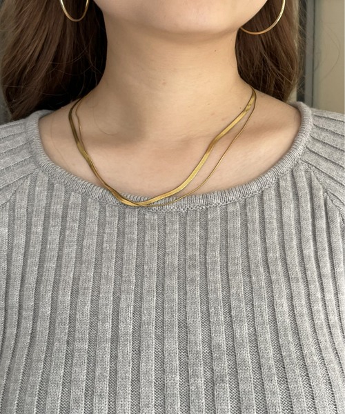 prose verse（プロズヴェール）の「フレアスリーブボートネックリブニット（ニット/セーター・レディース・ネイビー/グレー/ブラック/アイボリー・MEDIUM）」の10枚目の写真