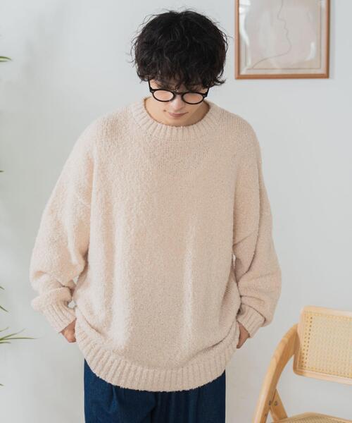 WEGO（ウィゴー）の「WEGO/ブークレプルオーバー（ニット/セーター・メンズ・ブラック/ベージュ・LARGE/MEDIUM）」の13枚目の写真