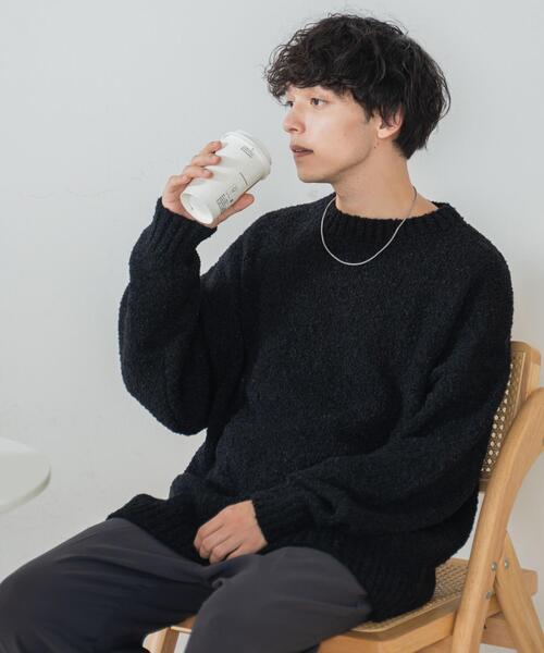 WEGO（ウィゴー）の「WEGO/ブークレプルオーバー（ニット/セーター・メンズ・ブラック/ベージュ・LARGE/MEDIUM）」の11枚目の写真