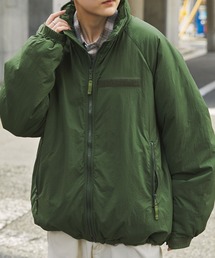 撥水ナイロンスタンドネックミリタリー中綿ブルゾン