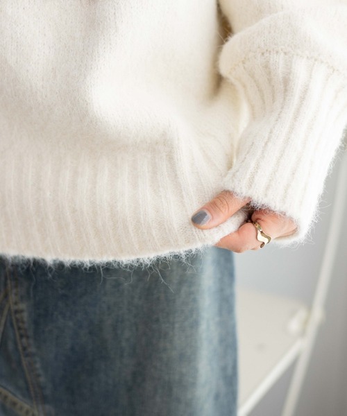 WEGO（ウィゴー）の「WEGO/フェアアイルニットプルオーバー（ニット/セーター・レディース・ブルー/アイボリー・FREE）」の7枚目の写真