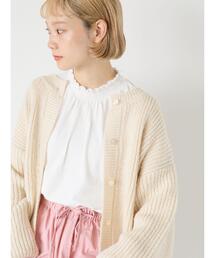 ehka sopo | シャーリング襟カットソー(Tシャツ/カットソー)