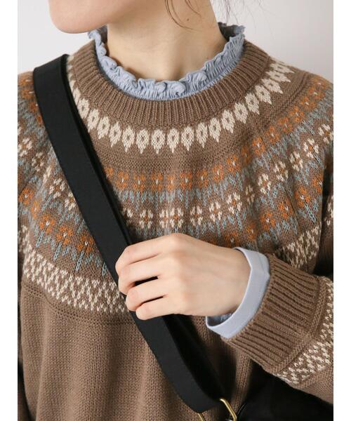 ehka sopo（エヘカソポ）の「シャーリング襟カットソー（Tシャツ/カットソー・レディース・サックスブルー/オフホワイト/ブラック/キナリ・F）」の4枚目の写真