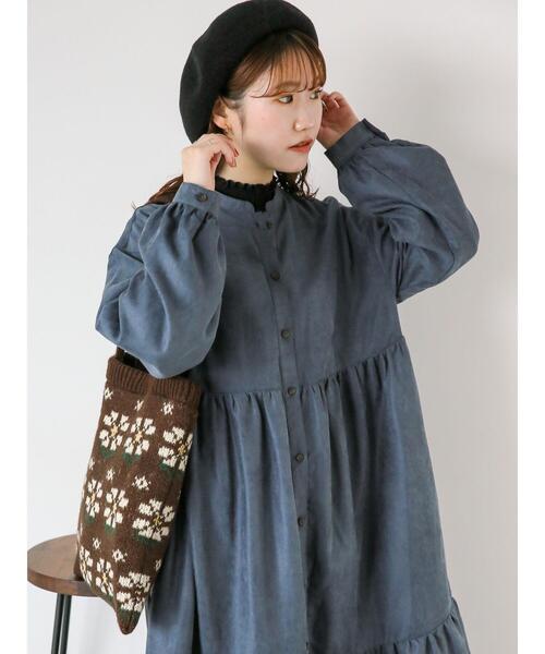 ehka sopo（エヘカソポ）の「シャーリング襟カットソー（Tシャツ/カットソー・レディース・サックスブルー/オフホワイト/ブラック/キナリ・F）」の8枚目の写真