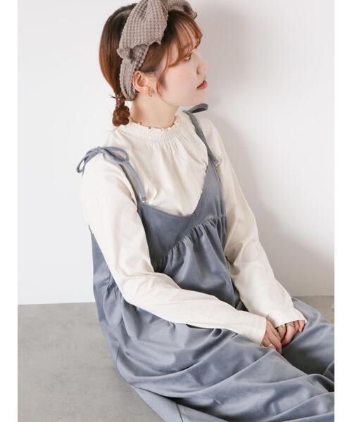 ehka sopo（エヘカソポ）の「シャーリング襟カットソー（Tシャツ/カットソー・レディース・サックスブルー/オフホワイト/ブラック/キナリ・F）」の14枚目の写真