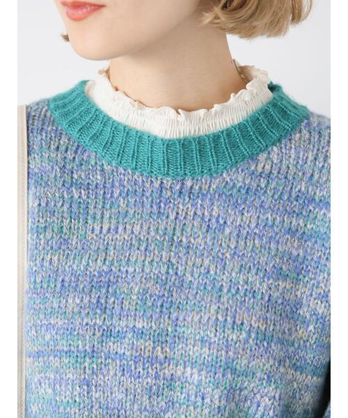 ehka sopo（エヘカソポ）の「シャーリング襟カットソー（Tシャツ/カットソー・レディース・サックスブルー/オフホワイト/ブラック/キナリ・F）」の18枚目の写真