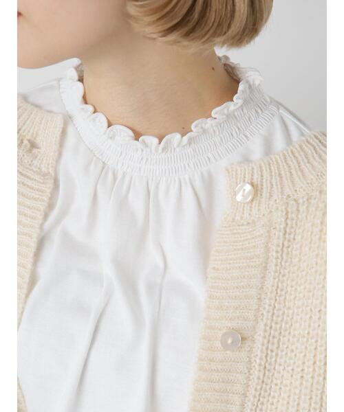 ehka sopo（エヘカソポ）の「シャーリング襟カットソー（Tシャツ/カットソー・レディース・サックスブルー/オフホワイト/ブラック/キナリ・F）」の22枚目の写真