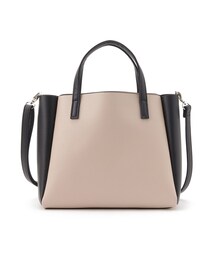 SHOO・LA・RUE（シューラルー）の「◆【通勤/セレモニー/2WAY】一枚革風ミドルトートバッグ（トートバッグ）」