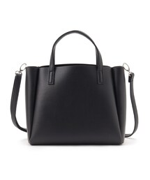 SHOO・LA・RUE | 【通勤/セレモニー/2WAY】一枚革風ミドルトートバッグ(トートバッグ)