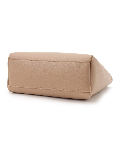 SHOO・LA・RUE（シューラルー）の「◆【通勤/セレモニー/2WAY】一枚革風ミドルトートバッグ（トートバッグ・レディース・グレー系4/ブラック/ブラウン系・00）」の8枚目の写真