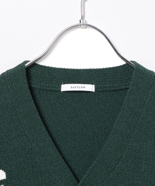 BAYFLOW（ベイフロー）の「[おうちで洗える♪]HAPPYニットカーデ(KIDS)（カーディガン/ボレロ・キッズ・ブラック/グリーン・140cm/120cm/130cm/110cm）」の4枚目の写真