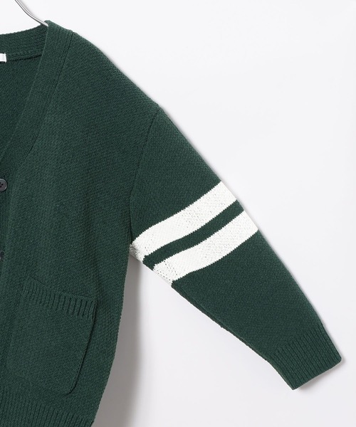 BAYFLOW（ベイフロー）の「[おうちで洗える♪]HAPPYニットカーデ(KIDS)（カーディガン/ボレロ・キッズ・ブラック/グリーン・140cm/120cm/130cm/110cm）」の6枚目の写真