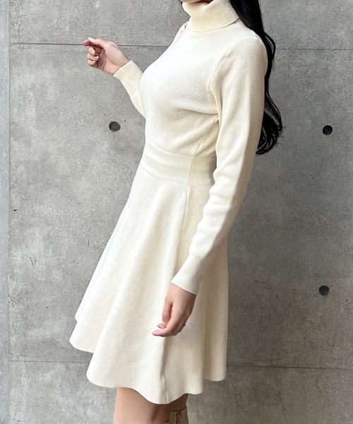 ¥3000 off 中！Coperni シルバー タートルネック ミニワンピース タートルネックギャザーミニワンピース ミニワンピース ショート