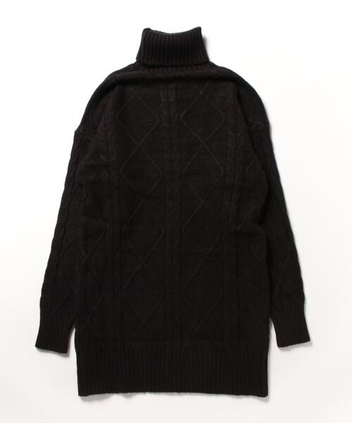 aimoha（アイモハ）の「ケーブルニットミニ丈ワンピース（ワンピース・レディース・レッド/ブラック/オフホワイト・FREE）」の4枚目の写真