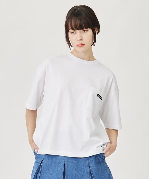 MILKFED.(ミルクフェド)の「BASIC POCKET S/S TEE(Tシャツ/カットソー・レディース・ホワイト/ライトイエロー/ライトピンク/ブラック/ライトグリーン・L/M)」の1枚目の写真