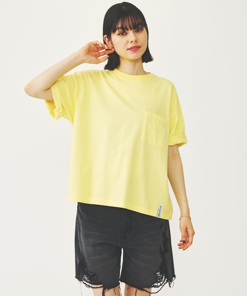 MILKFED.(ミルクフェド)の「BASIC POCKET S/S TEE(Tシャツ/カットソー・レディース・ホワイト/ライトイエロー/ライトピンク/ブラック/ライトグリーン・L/M)」の16枚目の写真