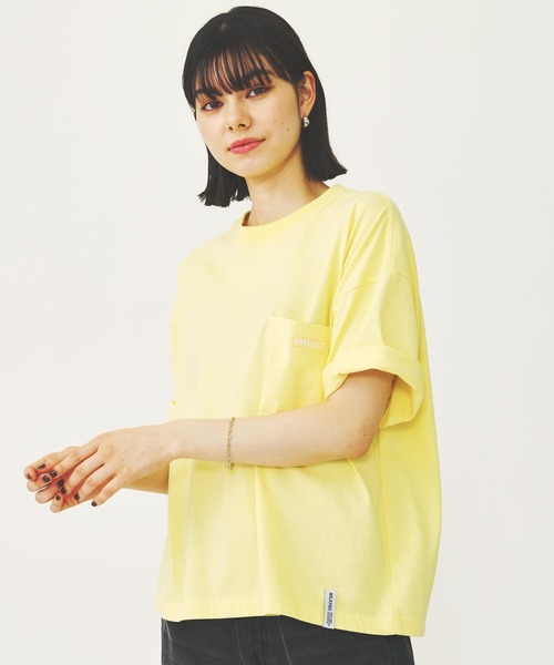 MILKFED.(ミルクフェド)の「BASIC POCKET S/S TEE(Tシャツ/カットソー・レディース・ホワイト/ライトイエロー/ライトピンク/ブラック/ライトグリーン・L/M)」の17枚目の写真