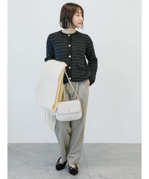 Te chichi TERRASSE（テチチテラス）の「ツイードニットジャケット（カーディガン/ボレロ・レディース・ブルー/グレー/ブラック・F）」の9枚目の写真