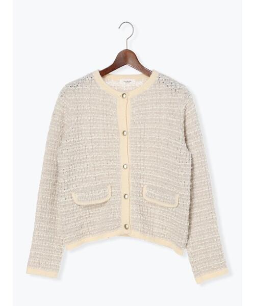 Te chichi TERRASSE（テチチテラス）の「ツイードニットジャケット（カーディガン/ボレロ・レディース・ブルー/グレー/ブラック・F）」の21枚目の写真