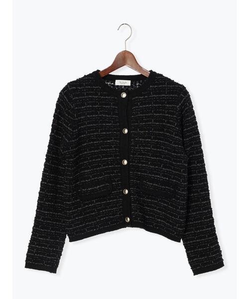 Te chichi TERRASSE（テチチテラス）の「ツイードニットジャケット（カーディガン/ボレロ・レディース・ブルー/グレー/ブラック・F）」の20枚目の写真