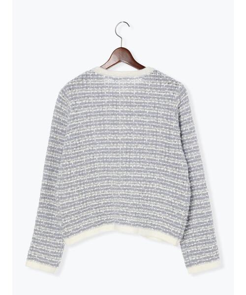 Te chichi TERRASSE（テチチテラス）の「ツイードニットジャケット（カーディガン/ボレロ・レディース・ブルー/グレー/ブラック・F）」の18枚目の写真