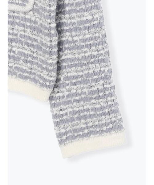 Te chichi TERRASSE（テチチテラス）の「ツイードニットジャケット（カーディガン/ボレロ・レディース・ブルー/グレー/ブラック・F）」の16枚目の写真