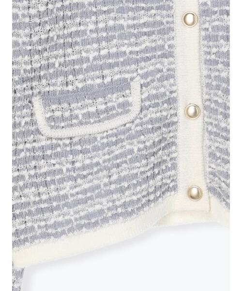 Te chichi TERRASSE（テチチテラス）の「ツイードニットジャケット（カーディガン/ボレロ・レディース・ブルー/グレー/ブラック・F）」の15枚目の写真