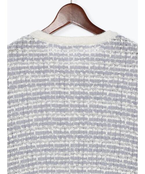 Te chichi TERRASSE（テチチテラス）の「ツイードニットジャケット（カーディガン/ボレロ・レディース・ブルー/グレー/ブラック・F）」の14枚目の写真