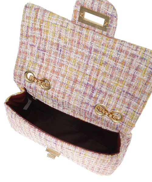 Edit Sheen(エディットシーン)の「ミックスツイードゴールドチェーンショルダーバッグ(ショルダーバッグ・レディース・ピンク/ブラック/ホワイト・FREE)」の19枚目の写真