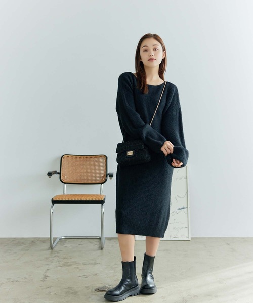 Edit Sheen(エディットシーン)の「ミックスツイードゴールドチェーンショルダーバッグ(ショルダーバッグ・レディース・ピンク/ブラック/ホワイト・FREE)」の6枚目の写真