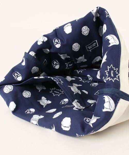 MARVEL（マーベル）の「【 MARVEL 】 マーベルヒーローズ ワイドトート（トートバッグ・レディース・ホワイト×ネイビー・FREE）」の7枚目の写真