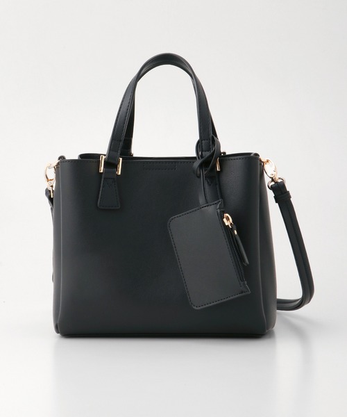 Honeys(ハニーズ)の「軽量両あおりハンドバッグ(ハンドバッグ・レディース・ライトベージュ/ブルーグレー/アイボリー/ブラック/スモークピンク/グレー/ブラウン・FREE)」の16枚目の写真