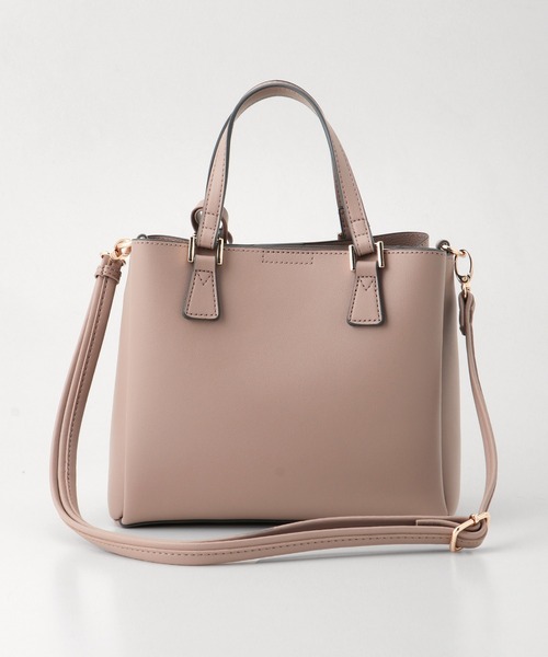 Honeys(ハニーズ)の「軽量両あおりハンドバッグ(ハンドバッグ・レディース・ライトベージュ/ブルーグレー/アイボリー/ブラック/スモークピンク/グレー/ブラウン・FREE)」の20枚目の写真