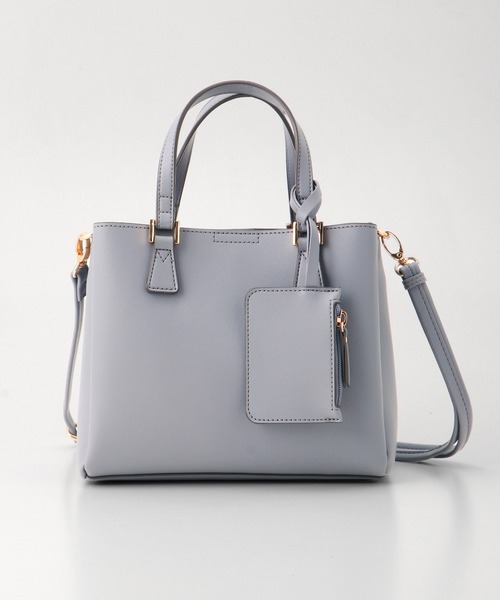 Honeys(ハニーズ)の「軽量両あおりハンドバッグ(ハンドバッグ・レディース・ライトベージュ/ブルーグレー/アイボリー/ブラック/スモークピンク/グレー/ブラウン・FREE)」の22枚目の写真