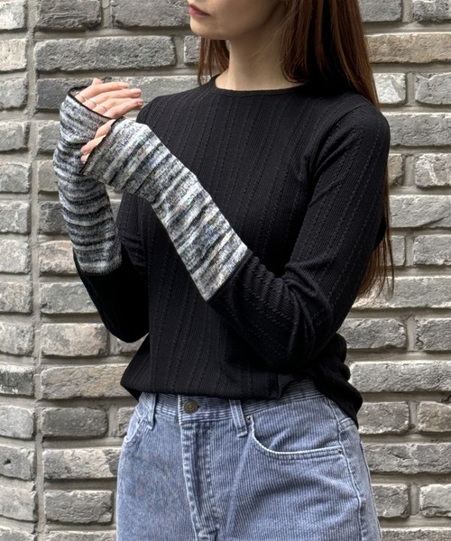 3.3 Field Trip （3.3フィールドトリップ）の「3.3 Field Trip／キリカエ長袖Tシャツ　2993680（Tシャツ/カットソー・レディース・アイボリー/ブラック/ネイビー・FREE）」の2枚目の写真