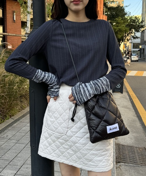 3.3 Field Trip （3.3フィールドトリップ）の「3.3 Field Trip／キリカエ長袖Tシャツ　2993680（Tシャツ/カットソー・レディース・アイボリー/ブラック/ネイビー・FREE）」の9枚目の写真