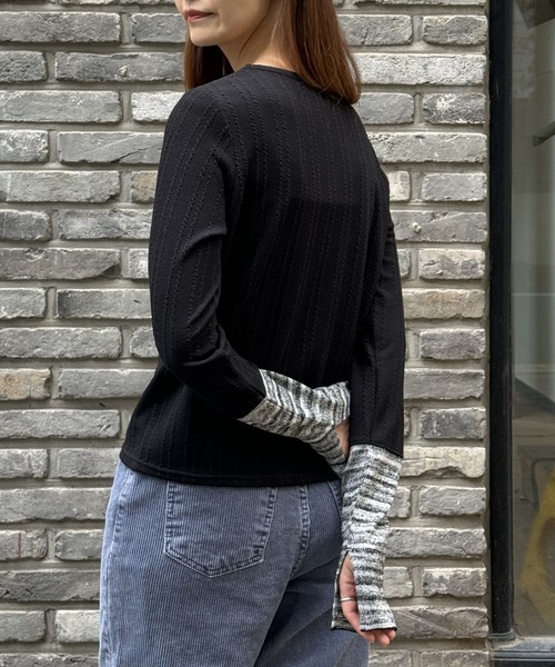 3.3 Field Trip （3.3フィールドトリップ）の「3.3 Field Trip／キリカエ長袖Tシャツ　2993680（Tシャツ/カットソー・レディース・アイボリー/ブラック/ネイビー・FREE）」の22枚目の写真