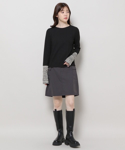 3.3 Field Trip （3.3フィールドトリップ）の「3.3 Field Trip／キリカエ長袖Tシャツ　2993680（Tシャツ/カットソー・レディース・アイボリー/ブラック/ネイビー・FREE）」の15枚目の写真