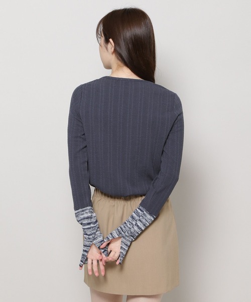 3.3 Field Trip （3.3フィールドトリップ）の「3.3 Field Trip／キリカエ長袖Tシャツ　2993680（Tシャツ/カットソー・レディース・アイボリー/ブラック/ネイビー・FREE）」の16枚目の写真